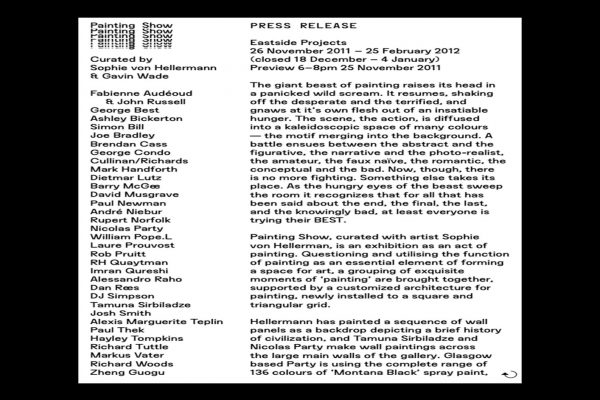 Painting Show, Exhibition Guide